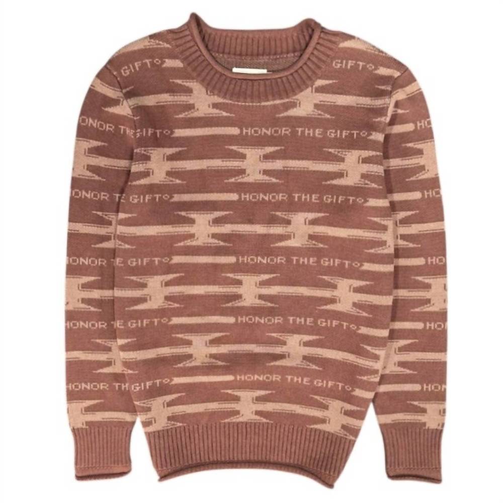 NEW HONOR THE GIFT men's h wire knit sweater in brown